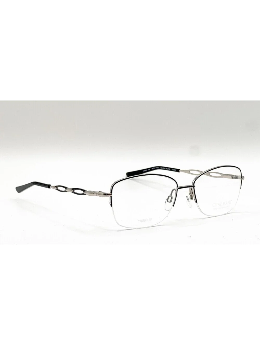 Charmant CH29201 BK Black Geometric Authentic Eyeglass Frames 54-17-140